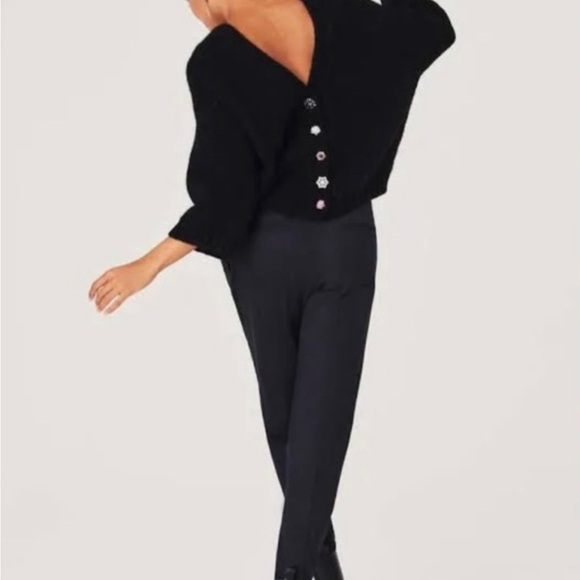 ba&sh cardigan with embellished buttons, black, size XS - Picture 3 of 8
